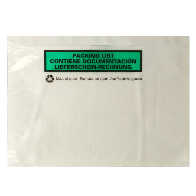 Paklijst enveloppen A6 - 162 x 120 mm. - Blanco onbedrukt Paklijst enveloppen A6 - 162 x 120 mm. - Blanco onbedrukt