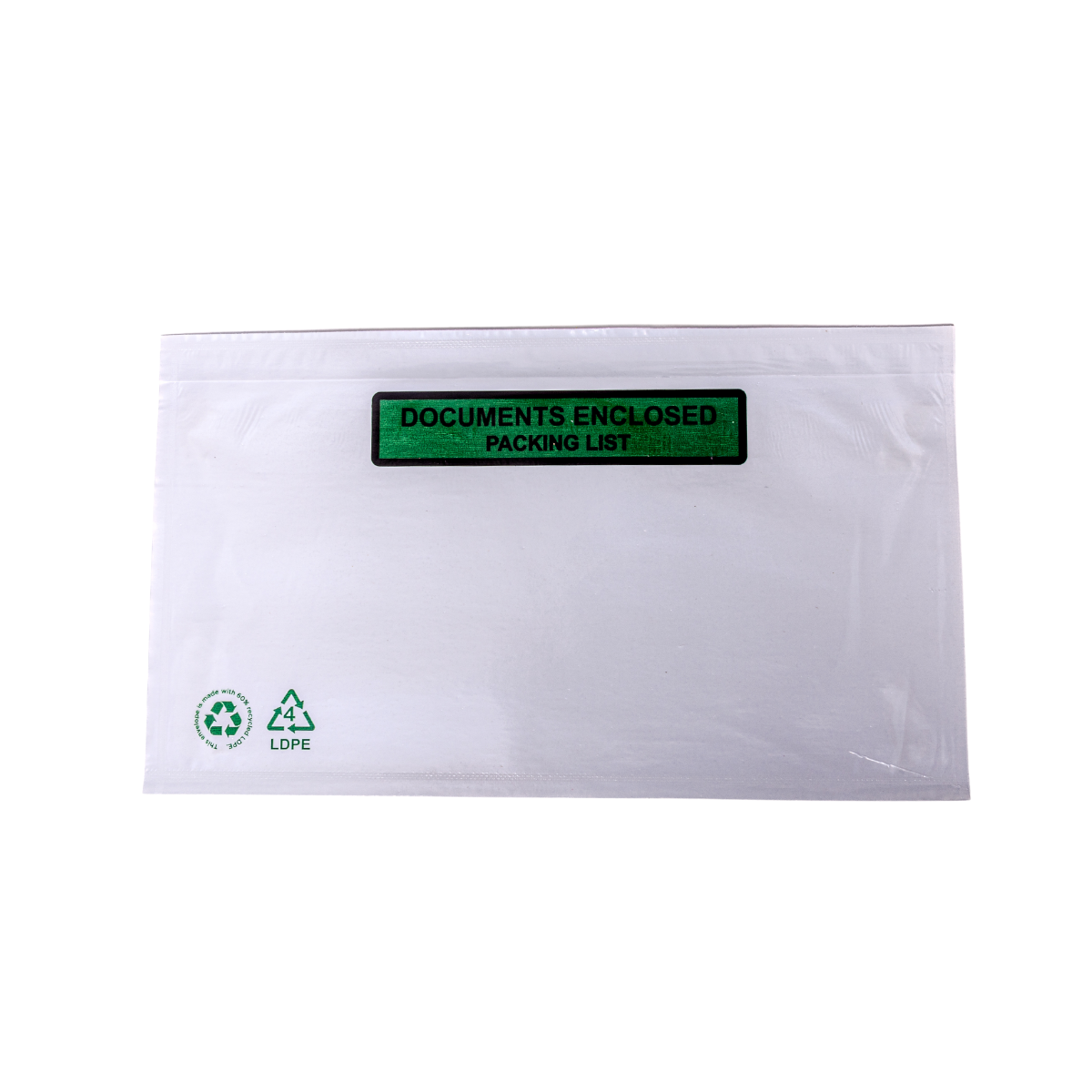 Paklijst enveloppen DL 60% recycled PE Document enclosed - Packinglist