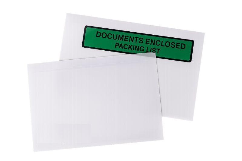 Paklijst enveloppen A5 - 228 x 165 mm. - Blanco