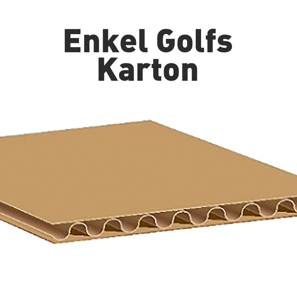 Amerikaanse vouwdoos 150 x 150 x 150 mm - enkelgolf - bruin Amerikaanse vouwdoos 150 x 150 x 150 mm - enkelgolf - bruin