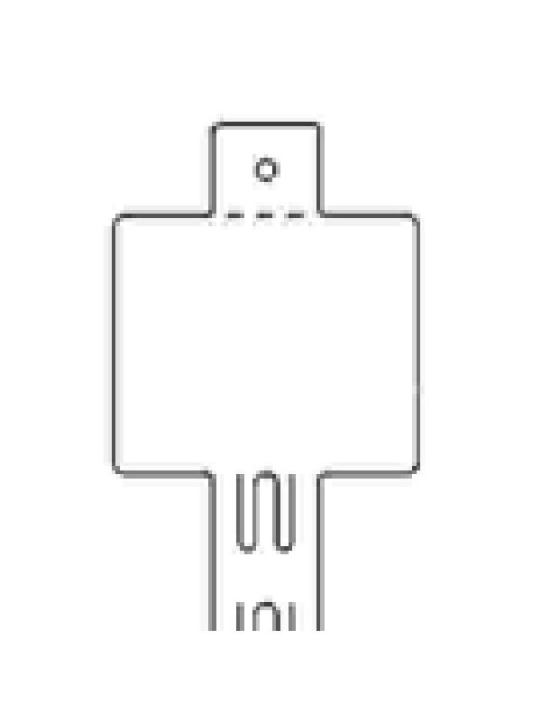 Clipstrip - 672mm lengte - 12 Clips met kopkaart 100 x 85mm